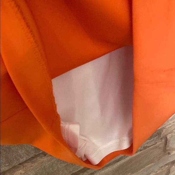 Calvin Klein Elegant Orange Sleeveless Dress Size 4 - Picture 7 of 8